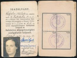 cca 1950 4 db Vöröskeresztes igazolvány