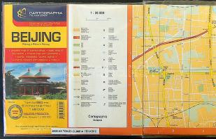 Peking térképe, feltüntetve a 2008 évi olimpiai események helyszínei, turisztikai látványosságok, részletes belváros térkép stb.