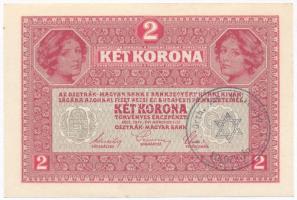 1917. 2K hamis Orth. Izr. Hitközség Kolozsvár felülbélyegzéssel (fake overprint) T:I-