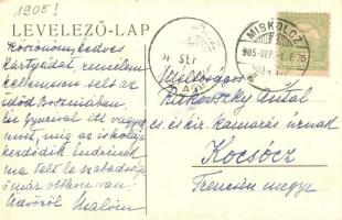 Miskolc, Ferenc József Huszár laktanya, montázslap / montage postcard