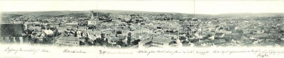 1899 Miskolc, három részes panorámalap. Verő J. és társa kiadása (Rb)