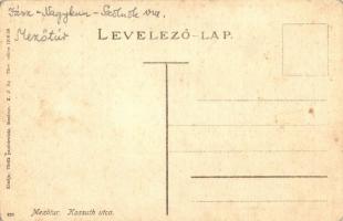 Mezőtúr, Kossuth utca, Schwarcz Adolf üzlete, Török Ignácz könyv és papírkereskedése és saját kiadás...