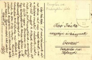 Pácin, utcakép üzlettel és templommal  (Rb)