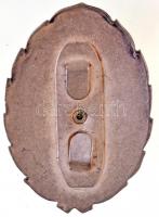 DN "Bólyai János Katonai Műszaki Főiskola" zománcozott, ezüstözött fém sapkajelvény (46x33...