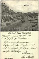 1898 Nagykanizsa, Fő tér, piac. Fischel kiadása (EK)