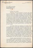 1966 Kádár János saját kézzel aláírt levele Vas Zoltán gazdaságpolitikusnak, volt 56-os államminiszternek. A levélben Vas gazdsági elképzeléseit és személyes vélekedéseit utasítja el. Két gépelt oldal.