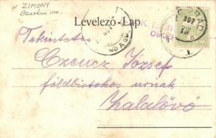 Zimony, Zemun, Semlin;  Fő utca és üzletek / Hauptgasse / main street with shops (fa)