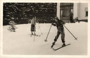Tátraszéplak, Weszterheim, Tatranska Polianka; síelők télen / skiers, winter sport. Bodó photo