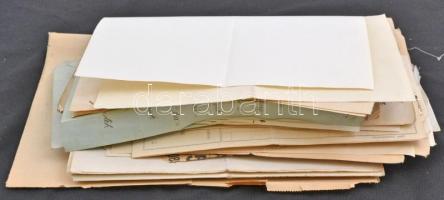 cca 1910-1960 Ferenczi Jolán (1888-1961) népművészeti kiskereskedő iratai: levelek, számlák, stb., é...