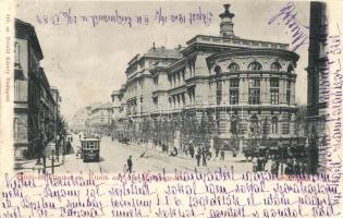 Budapest VIII. Üllői úti klinika, villamos. Divald Károly 110. sz. (EK)