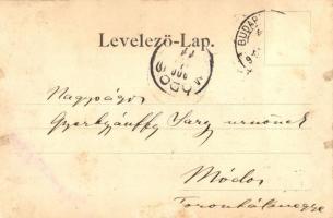 Szeged, Államfogház bejárata. Engel Lajos kiadása (vágott / cut)