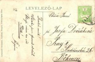 Szeged, Széchényi tér, Kegyelet dísztemetkezési intézet, Weber Mátyás üzlete, villamosok (EK)