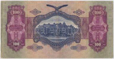 1930. 100P hamis "HŰSÉGGEL A HAZÁHOZ" felülbélyegzéssel (fake overprint) T:III