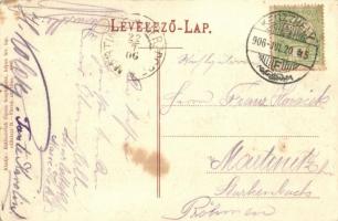 1906 Siófok, Hajókikötő, gőzhajók, halász csónak. Balázsovich Gyula kiadása