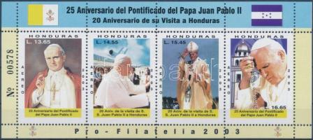 Pope John Paul II. block, II. János Pál 25 éve pápa blokk