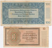 Német Harmadik Birodalom / Cseh-Morva Protektorátus 1940. 100K + 1942. 10K T:III
German Third Reich...