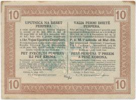 Montenegró / Császári és Királyi Katonai Közigazgatás 1917. 10P T:I-,II hajtatlan, fo.
Montenegro /...