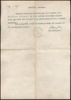 1944 Bp., A Svájci Követség által zsidó férfi számára kiállított védőútlevél (Schutzpass) hitelesíte...