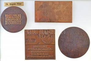 4db-os vegyes emlékérem és díjplakett tétel, benne 2012. "Péceli Béla Díj / Magyar Mérnöki Kama...