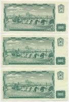 Csehszlovákia 1961. 100K (3x) közte egy sorszámkövető pár T:III
Czechoslovakia 1961. 100 Korun (3x)...