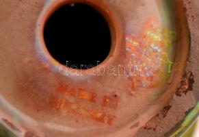 Zsolnay eozin mázas kút, jelzett, hibátlan, m: 13 cm