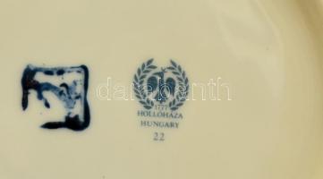 Hollóházi tálka és kis doboz, matricás, jelzett, hibátlan, eredeti dobozában