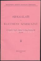 1908 Bp., A Budapesti Közúti Vaspálya Társaság szolgálati és illetmény szabályzata a budapesti közúti vaspálya társaság alkalmazottai részére, 55p