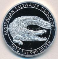 Ausztrália 2015. 1$ II. Erzsébet / Ausztrál Krokodil (1oz/0.999) T:PP Australia 2015. 1 Dollar Elisabeth II / Australian Crocodile (1oz/0.999) C:PP