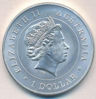 Ausztrália 2015. 1$ "II. Erzsébet / Ausztrál tölcsérhálós pók" (1oz/0.999) T:BU Australia ...