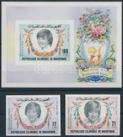 1982 Diana hercegnő 21. születésnapja vágott sor Mi 758-759 + blokk Mi 35