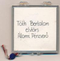 ~1970-1980. "Eredményes propaganda munkáért - MSZMP VIII. Ker. Bizottsága" Br emlékérem ne...