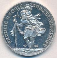 Ausztria 1980. Ezüstözött Br jókívánság érem (35mm) T:2(PP) Austria 1980. Silver plated Br felicitation medallion (35mm) C:XF(PP)