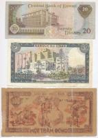 10db-os vegyes bankjegy tétel, benne Libanon, Vietnám, Lengyelország, Jugoszlávia, Kuwait, Burma / J...