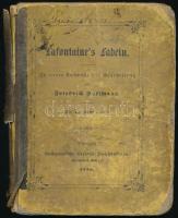 Friedrich Joffmann: Lafontaines Fabeln. Stuttgart, 1850, Hoffmann Verlags Buchhandlung. 12 metszettel, kiadói félvászon kötésben, viseltes állapotban, német nyelven. / In half-linen binding, worn condition, in German