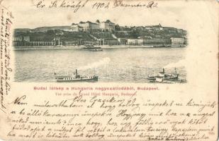 Budapest I. Királyi vár látképe a nagyszállóból. Klösz György (EK)