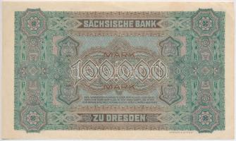 Németország / Weimari Köztársaság / Drezda 1923. 100.000M szükségpénz vízjeles papíron T:II
Germany...