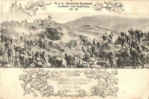 Sarajevo, Erstürmung von Sarajevo in 1878. K.u.k. Infanterie-Regiment Freiherr von Fejérváry Nr. 46. / K.u.k. Battle of Sarajevo, floral (fa)