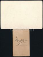 cca 1890 id. Karl Ewald (?-1901), a schwechati Dreher-gyár igazgatója és családja, 4 db keményhátú f...