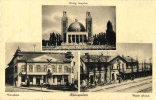 Budapest XV. Rákospalota, Evangélikus templom, vasútállomás, városháza (EK)