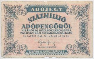 1946. 5db-os vegyes adópengő bankjegy tétel T:III,III-