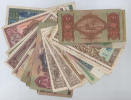 37db-os vegyes magyar pengő bankjegy tétel, közte a "A Vöröshadsereg Parancsnoksága" és ad...