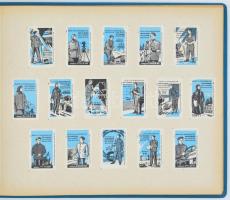 Kb. 250-300 db-os gyufacímke gyűjtemény, albumba ragasztva, közte régiekkel