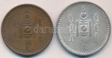 Mongólia 1925. 5m Cu + 1T Ag T:2
Mongolia 1925. 5 Mongo Cu + 1 Tugrik Ag C:XF
Krause KM#3.1, KM#8