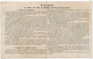 Munkács 1902. "Vadászati Jegy" kitöltve, 24K értékben, bélyegzéssel T:III,III-