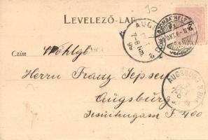 1899 Szombathely, Fő tér, üzletek. Knebel kiadása (EK)