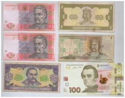Ukrajna 1992-2014. 6db-os vegyes bankjegy tétel T:I--III- Ukraine 1992-2014. 6pcs of various banknotes C:AU-VG
