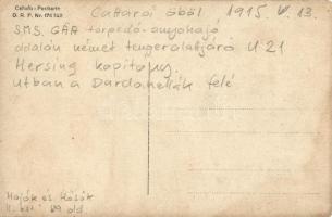 1915 SMS Gäa/Gaea (ex SS Fürst Bismarck) torpedó anyahajó és U-21 német tengeralattjáró. Hersing kap...