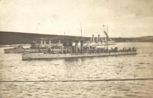 1915 Osztrák-magyar Tb 50 T és Tb 51 T (ex Anaconda) torpedóromboló aknahalászatra indul Polánál / WWI K.u.K. Kriegsmarine torpedoboats leaving for mine hunting, photo (EK)