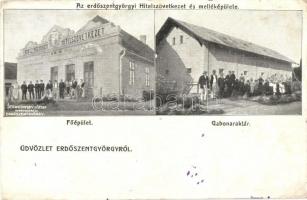 Erdőszentgyörgy, Sangeorgiu de Padure; Hitelszövetkezet főépülete és melléképülete, gabonaraktár. Stankowsky József gyógyszerész kiadása / credit union, granary (r)