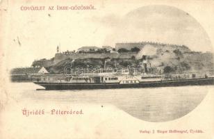 MFTR Imre gőzüzemű oldalkerekes személyhajó Újvidéken Péterváradnál / Hungarian passenger steamship in Novi Sad